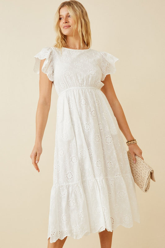 Emily Floral Eyelet Dress