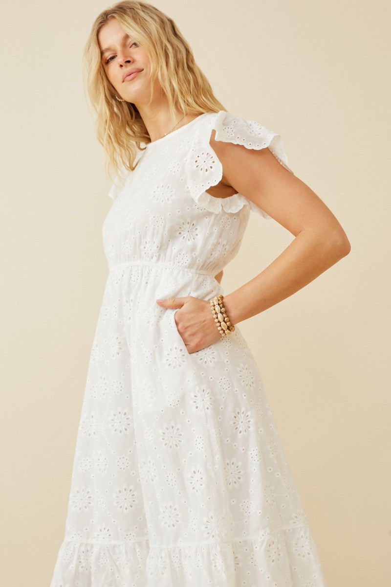 Emily Floral Eyelet Dress