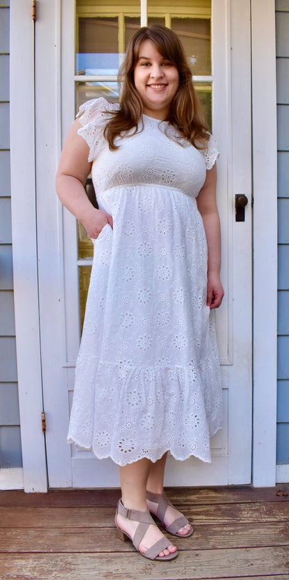 Emily Floral Eyelet Dress